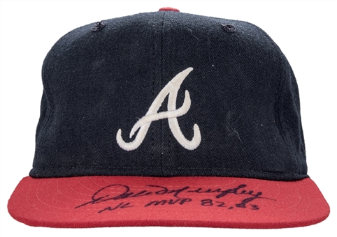 1988 Dale Murphy Game Used and Signed Atlanta Braves Cap (PSA/DNA)